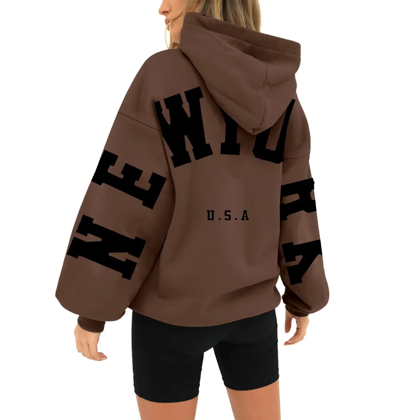 Long Sleeved Oversize Letter Hoodie