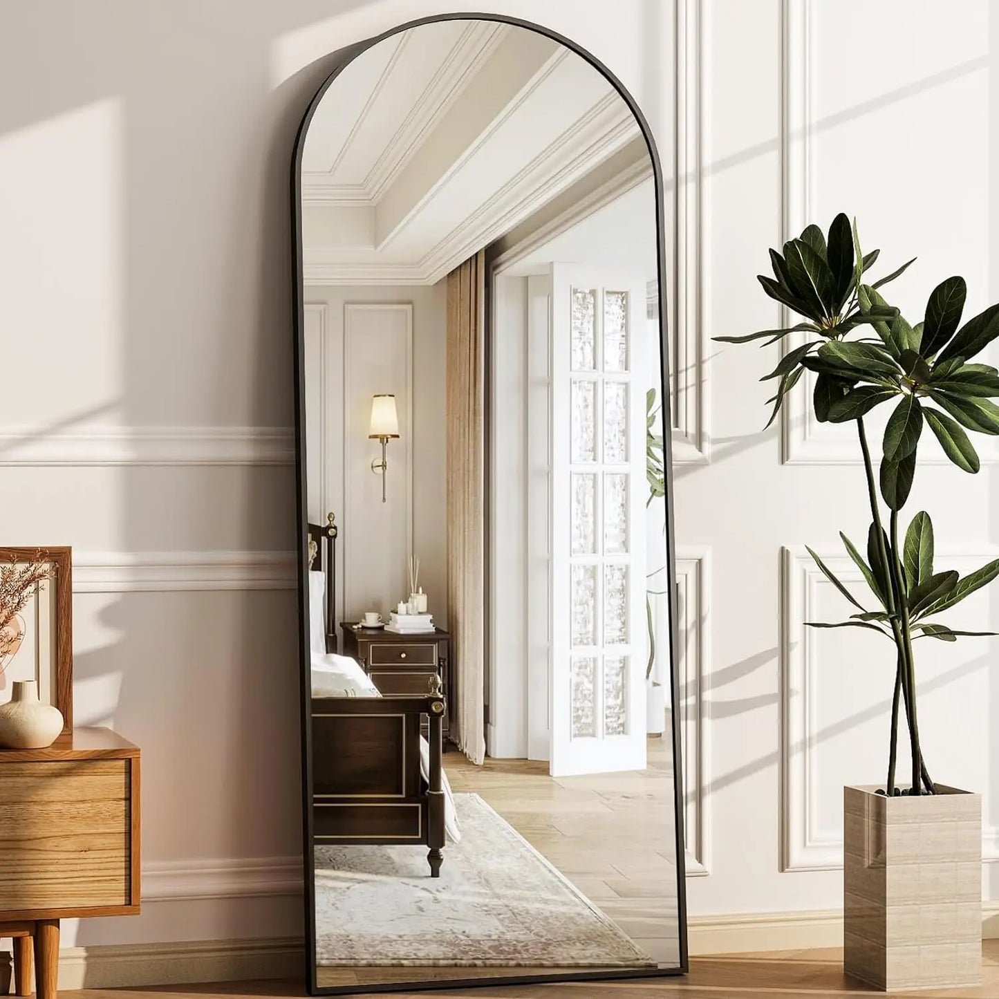 Modern Arched Full-Length Mirror, 64"x21"