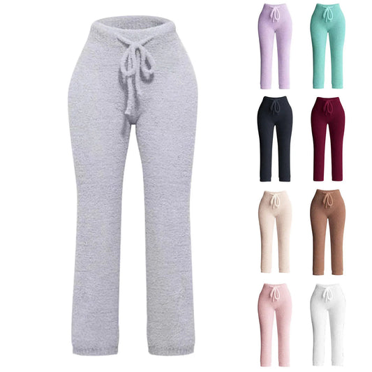 Women Lounge Pants Knitting Fleece