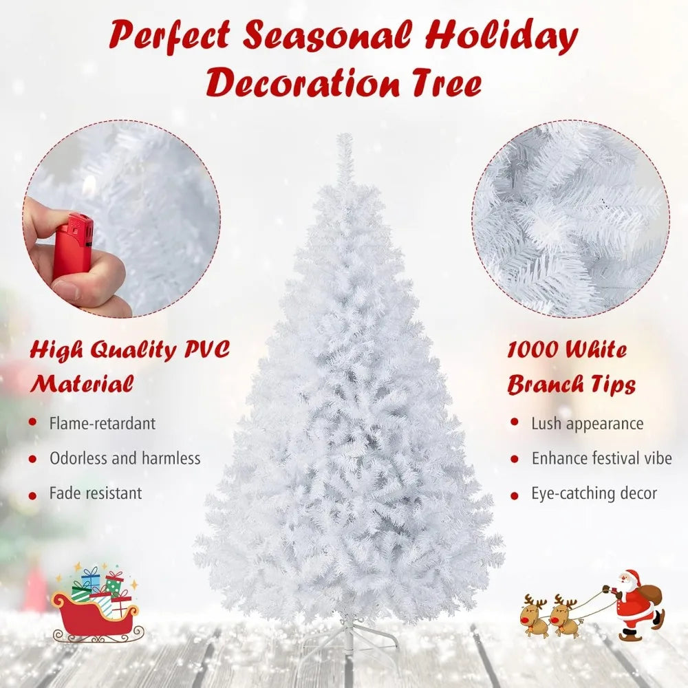 White Artificial Christmas Tree, 6ft