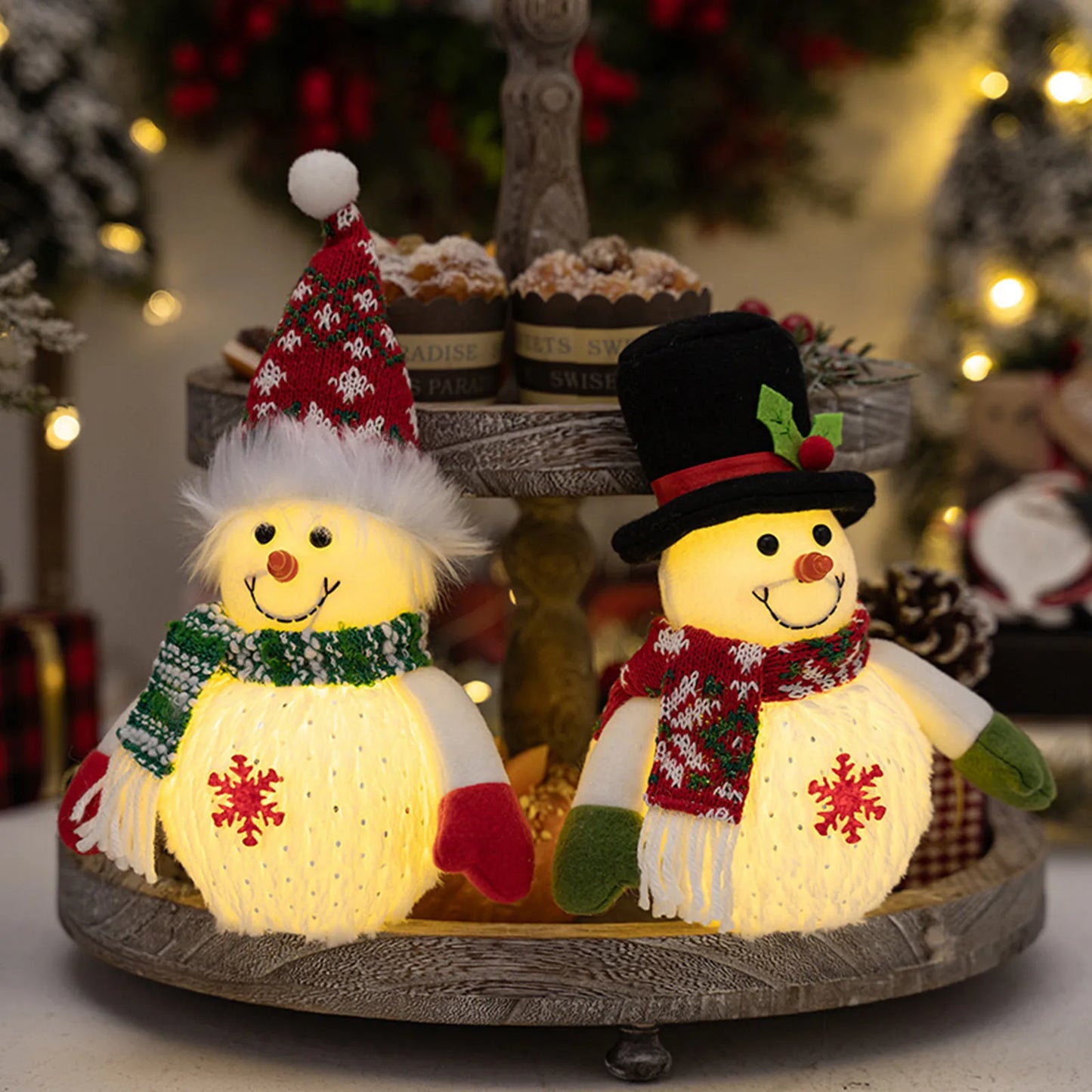 Christmas Ornament Lighted Table Decor