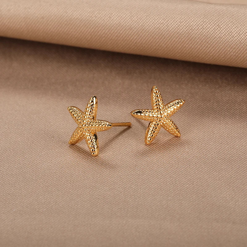 Minimal Starfish Earrings