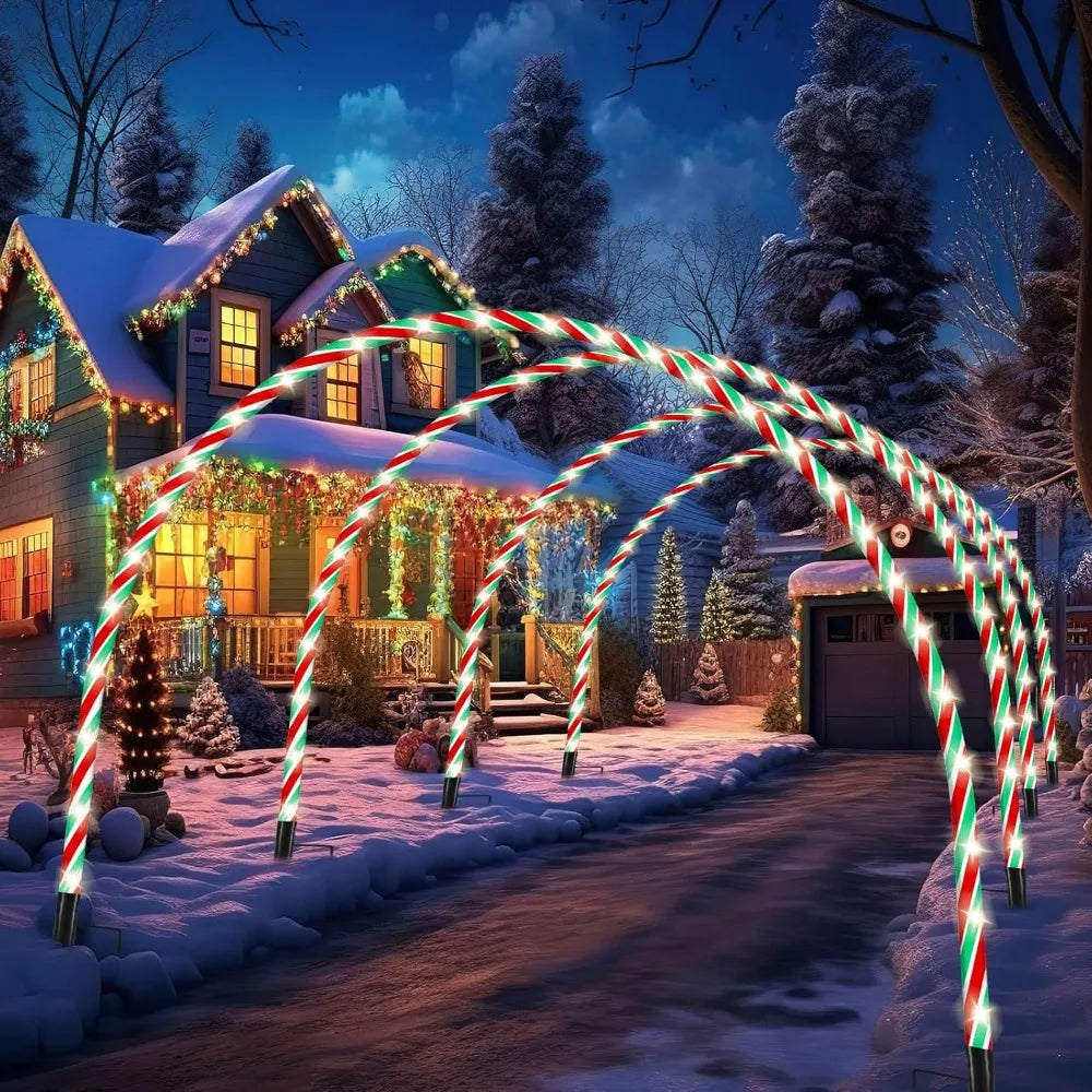 10ft Christmas Candy Light Arch LED