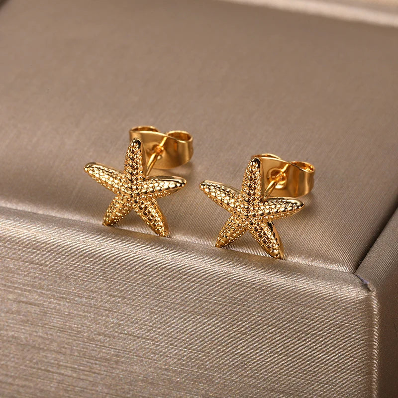 Minimal Starfish Earrings