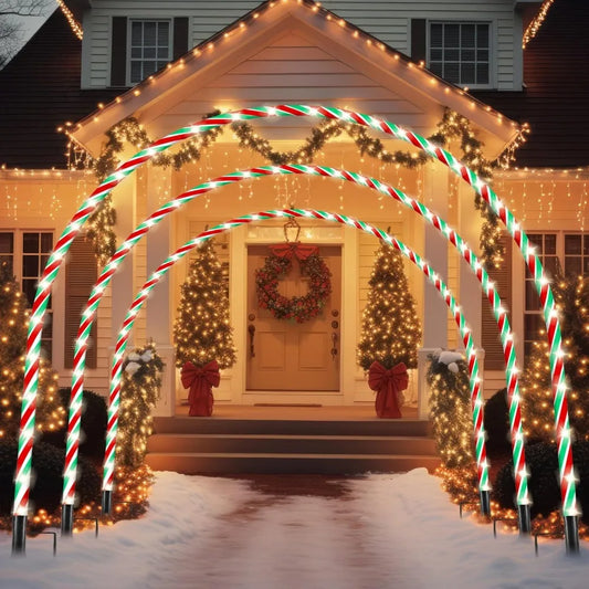 10ft Christmas Candy Light Arch LED