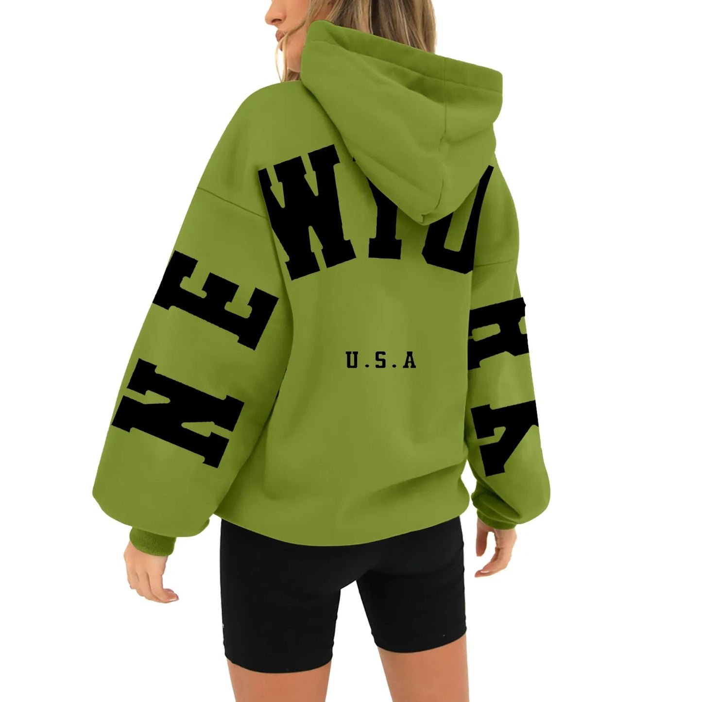 Long Sleeved Oversize Letter Hoodie