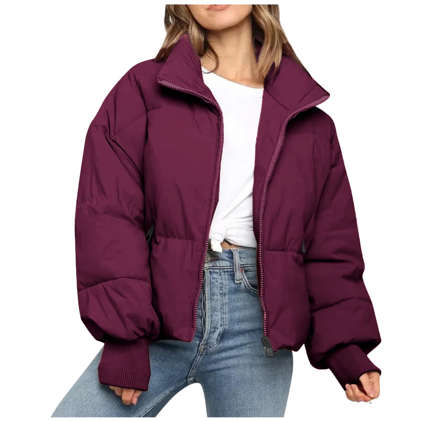 Solid Down Coat Puffer