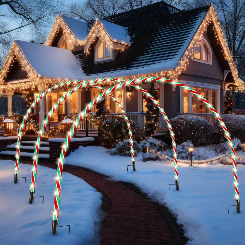 10ft Christmas Candy Light Arch LED